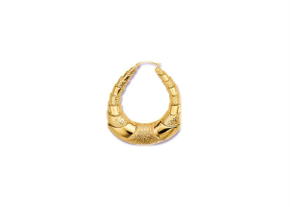 Gold Plated | Basket Hoop Earrings